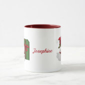 Witte en groene wasdozen met een aangepaste naam mok (Midden)