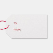 Witte en groene wasdozen met een kersthat cadeaulabel (Achterkant Horizontaal)