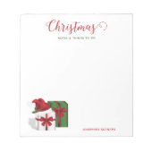 Witte en groene wasdozen met een kersthat notitieblok (Voorkant)