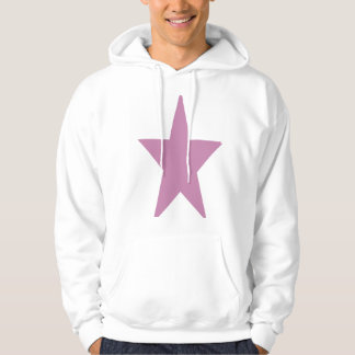 Witte en grote roze ster hoodies voor mannen