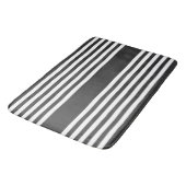 Witte en houtskool vijf strepen patroon badmat (Gekanteld)