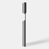 Witte en houtskool vijf strepen patroon iPhone hoesje (Rechterkant)