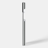 Witte en houtskool vijf strepen patroon iPhone hoesje (Linkerkant)