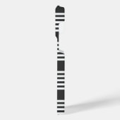 Witte en houtskool vijf strepen patroon iPhone hoesje (Linkerkant)