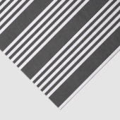 Witte en houtskool vijf strepen patroon tissuepapier (Detail)