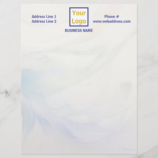 Witte en ijzig blauwe rook briefhoofd (Voorkant)
