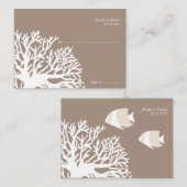 Witte en Ivoren Tropische Vis Zitplaatsen Kaart Plaatskaartje (Voorkant / Achterkant)