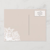 Witte en ivoren tropische vissen slaan de datum op aankondigingskaart (Achterkant)