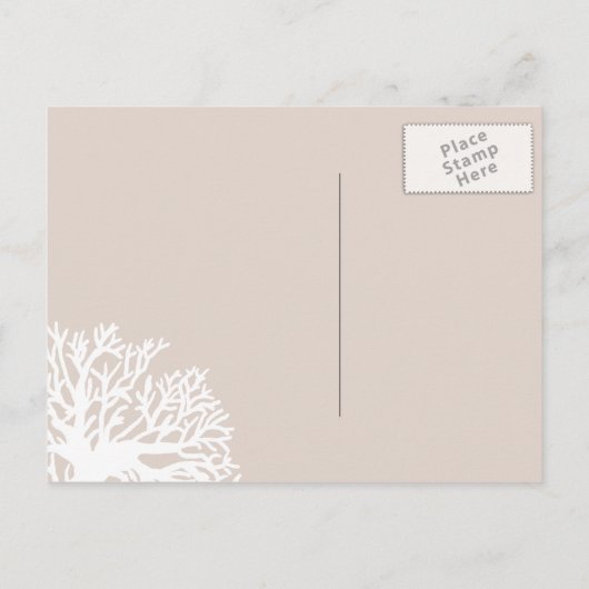 Witte en ivoren tropische vissen slaan de datum op aankondigingskaart (Achterkant)