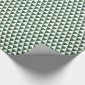 Witte en jager groene driehoeken cadeaupapier (Hoek)