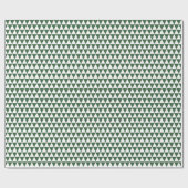 Witte en jager groene driehoeken cadeaupapier (Vlak)
