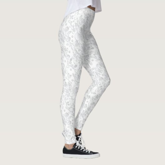 Witte en kant leggings (Rechts)