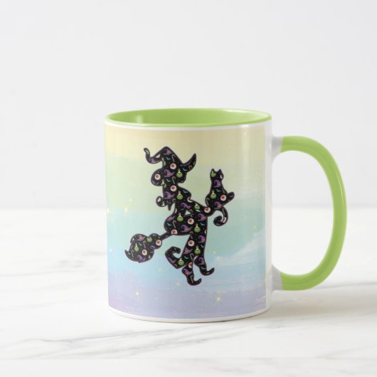 Witte en kat, Halloween Mood Mok (Rechts)