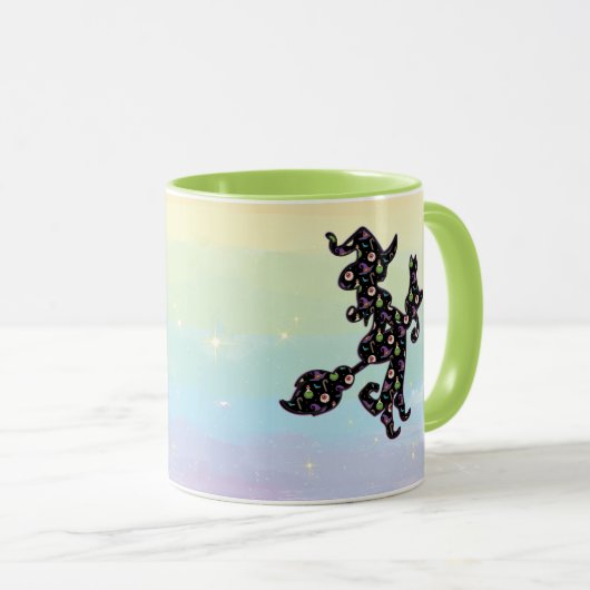 Witte en kat, Halloween Mood Mok (Voorkant rechts)