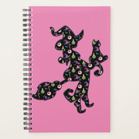 Witte en kat, Halloween Mood Planner (Voorkant)