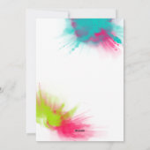 Witte en kleurrijke spleet met Happy Holi-bericht Feestdagenkaart (Achterkant)