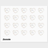 Witte en Koraalbloesem RSVP Hart Sticker (Vel)