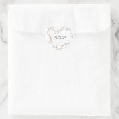 Witte en Koraalbloesem RSVP Hart Sticker (Tas)