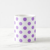 Witte en Lavender Polka Dots Koffiemok (Center)