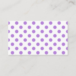 Witte en Lavender Polka Dots Visitekaartje
