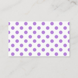 Witte en Lavender Polka Dots Visitekaartje