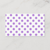 Witte en Lavender Polka Dots Visitekaartje (Voorkant)