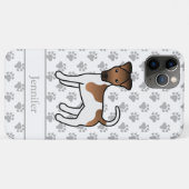 Witte en lichtbruine gladharige vossterriër Cute h Case-Mate iPhone Case (Achterkant (horizontaal))