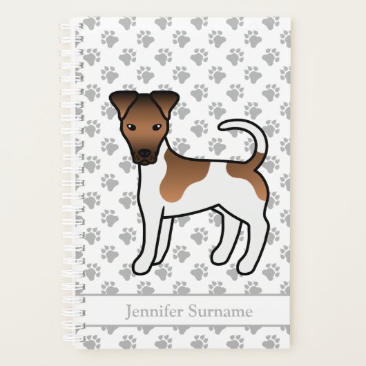 Witte en lichtbruine gladharige vossterriër Cute h Planner (Voorkant)