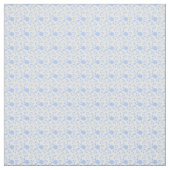 Witte en lichte blauwe Floral Stof (Swatch)