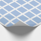 Witte en lichte blauwe vierkantjes Verpakkingspapi Cadeaupapier (Hoek)