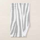 Witte en lichtgrijze zebrapatroon, modern design bad handdoek (Handdoek)