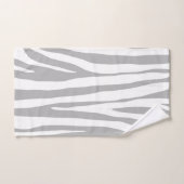 Witte en lichtgrijze zebrapatroon, modern design bad handdoek (Handdoek)