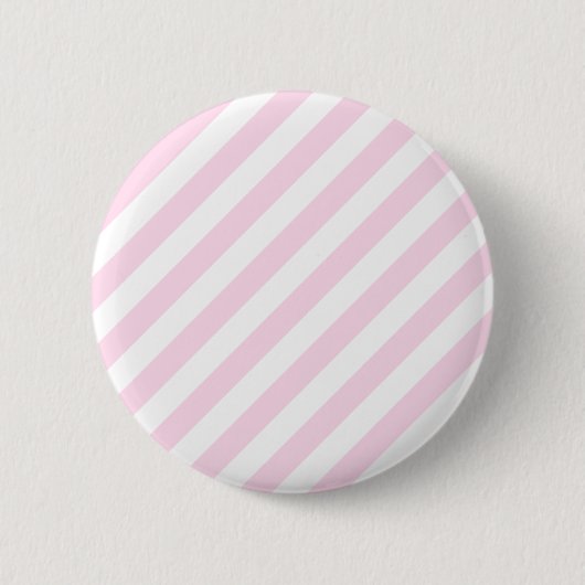 Witte en lichtroze strepen. ronde button 5,7 cm (Voorkant)