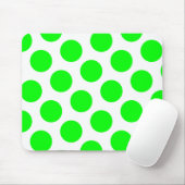 Witte en Limoen Polka Dots Muismat (Met muis)