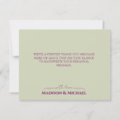 Witte en magenta orchideeën schilderen bedankkaart (Achterkant)