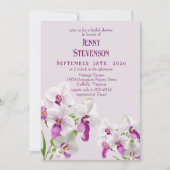 Witte en magenta orchideeën schilderij Vrijgezelle Kaart (Voorkant)