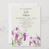 Witte en magenta orchideeën schilderij Vrijgezelle Kaart (Voorkant)