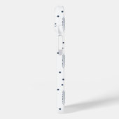Witte en marine blauwe zeshoek patroon Case-Mate iPhone case (Achterkant / Links)
