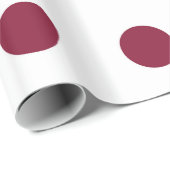 Witte en maroon Polka Dot Wrapping Paper Cadeaupapier (Rol Hoek)