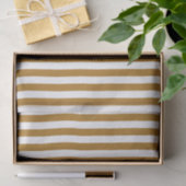 Witte en matte gouden strepen tissuepapier (Geschenk)