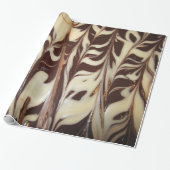 Witte en melkchocolade-kralen cadeaupapier (Uitgerold)