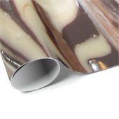 Witte en melkchocolade-kralen cadeaupapier (Rol Hoek)