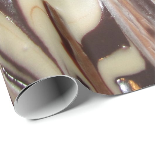 Witte en melkchocolade-kralen cadeaupapier (Rol Hoek)