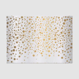 Witte en metallic gouden Confetti Tissuepapier