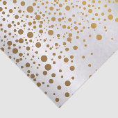 Witte en metallic gouden Confetti Tissuepapier (Detail)