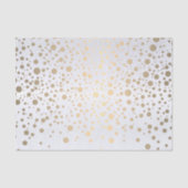 Witte en metallic gouden Confetti Tissuepapier (Voorkant)