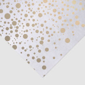 Witte en metallic gouden Confetti Tissuepapier (Detail)