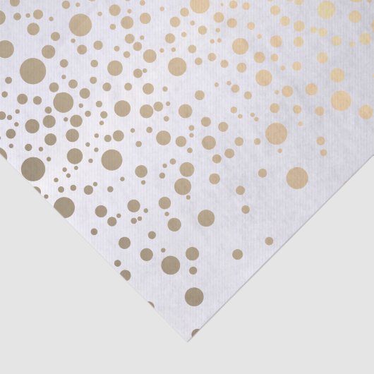 Witte en metallic gouden Confetti Tissuepapier (Detail)