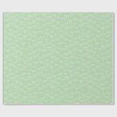 Witte en Mint Groene Eenvoudige Bogen Patroon Cadeaupapier (Vlak)