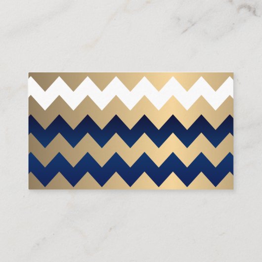 Witte en Navy Blauw Goud Confetti Stippen Website Informatiekaartje (Achterkant)